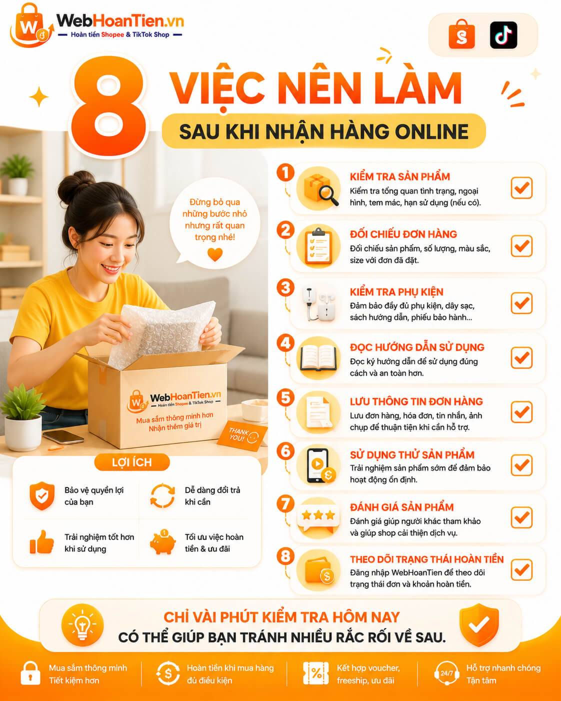 Sau khi nhận hàng online, bạn nên làm gì? 8 việc giúp bảo vệ quyền lợi của người mua